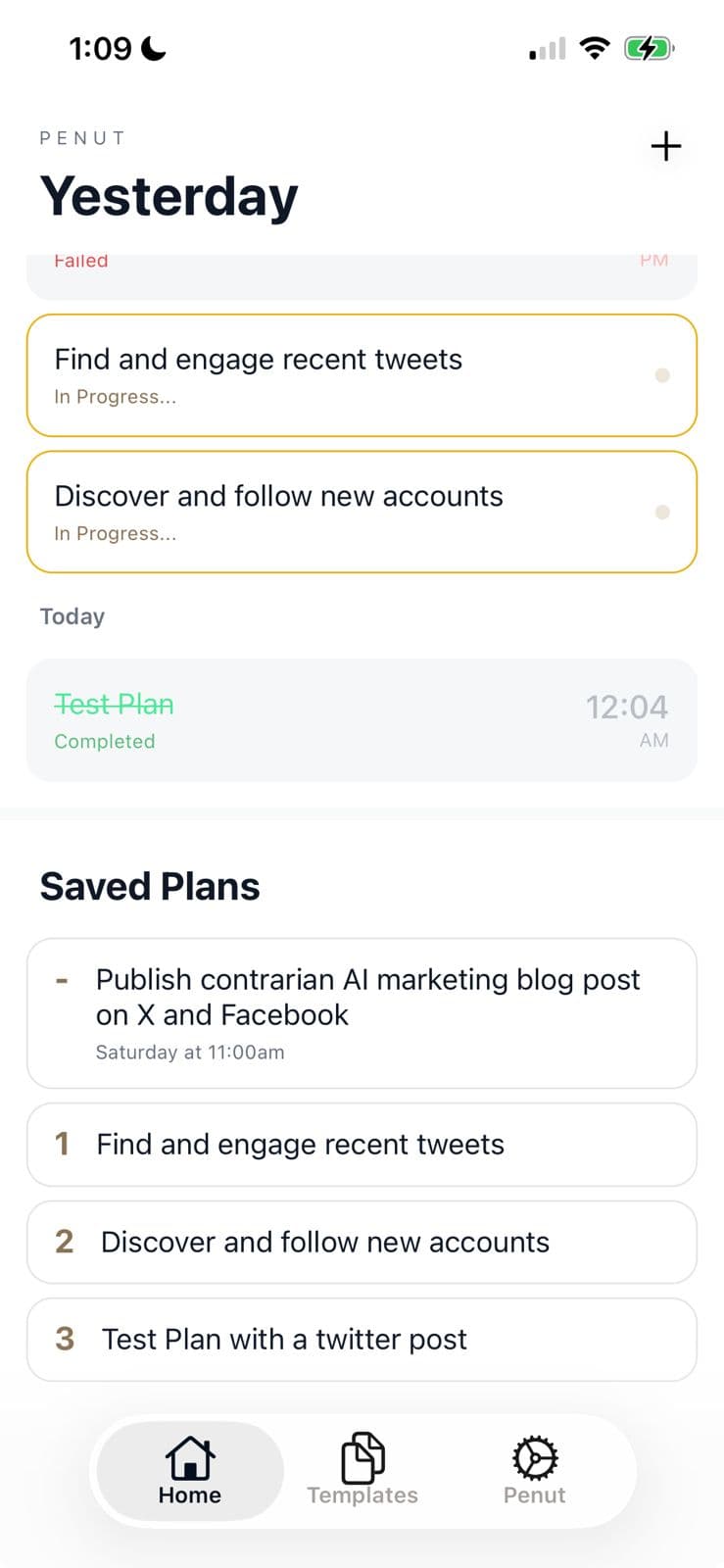 Right phone screen content